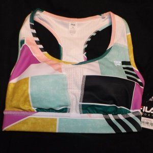 FILA Tru-Dry Sport Bra Size X-Small Multi Color